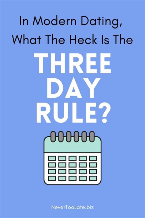 three day rule in dating